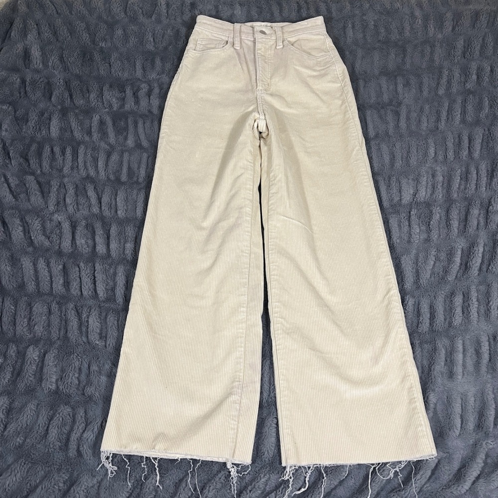 Universal Thread High Rise Wide Leg Corduroy Pants Cream Size 00R